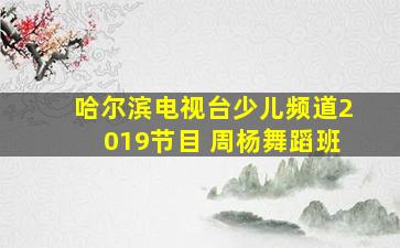 哈尔滨电视台少儿频道2019节目 周杨舞蹈班